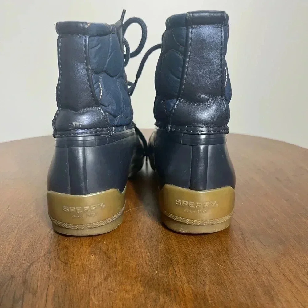 Sperry girls navy‎ duck boots size 3M